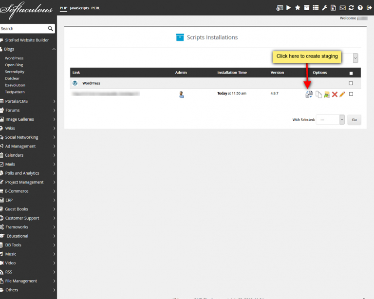one click Staging Site for WordPress
